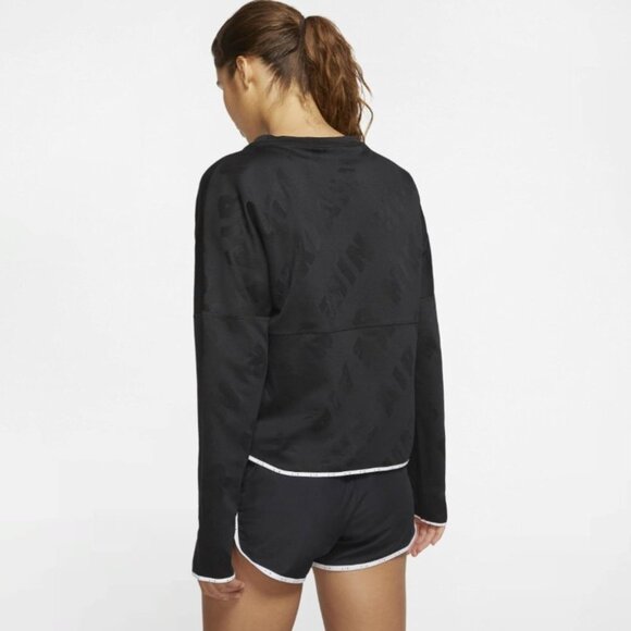 Nike air black midlayer DriFit crew long sleeve  running top size M - Picture 3 of 16